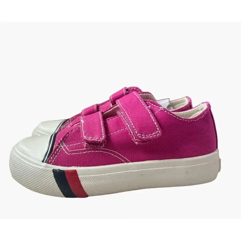 Pro-Keds Royal HL Sneakers Fuschia Size 8 Little Girls Velcro Closure Rubber Sol